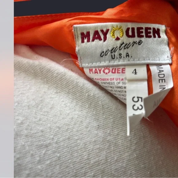 May Queen Vibrant Orange Backless Dress - Picture 6 of 6